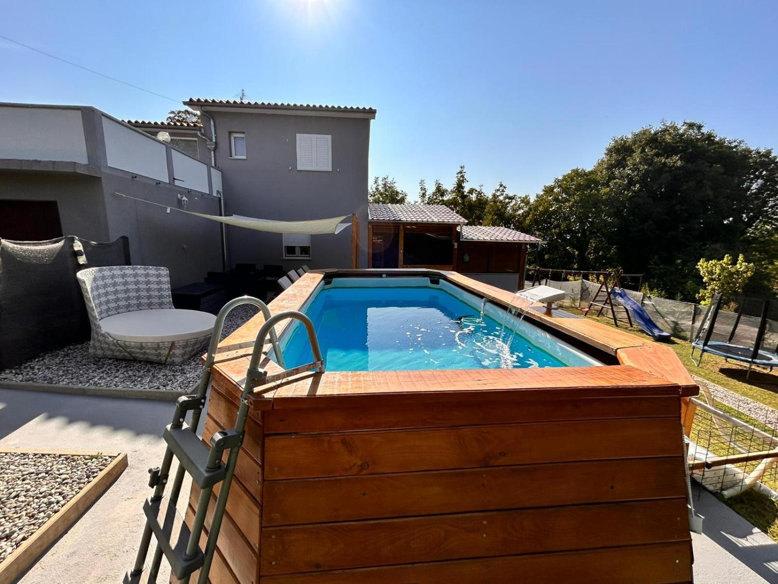 Apartman Goga With Pool And Jacuzzi Labin  Esterno foto